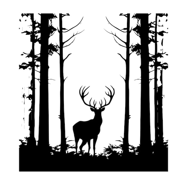 Hunting silhouette illustration