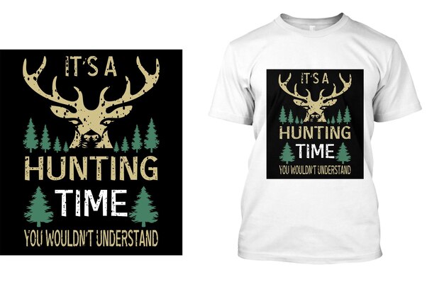 Vector hunting t shirt design for hunter lover