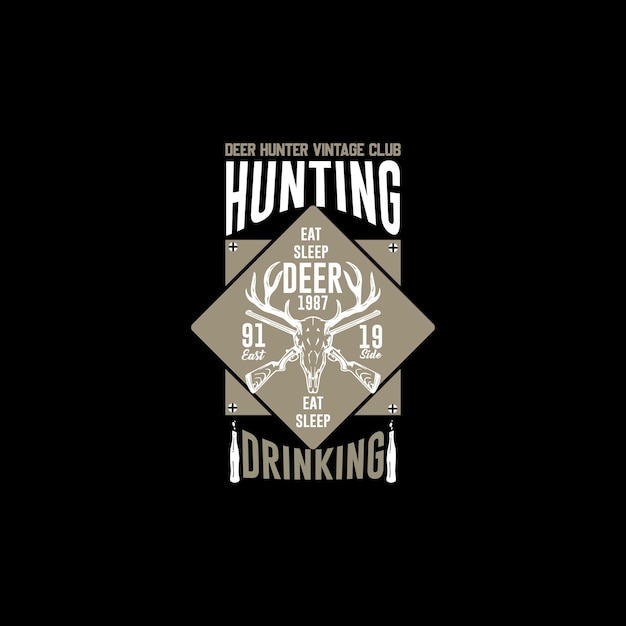 Hunting T-Shirt Design Template T-Shirt Design Template Vector