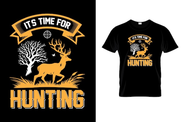 Vector hunting t shirt design template vector for hunting lover