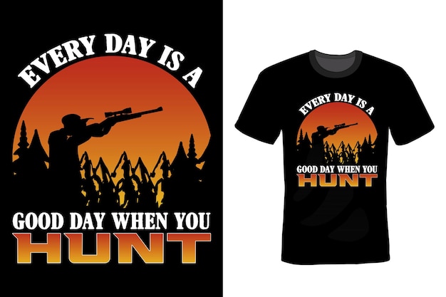 Hunting T shirt design typography vintage