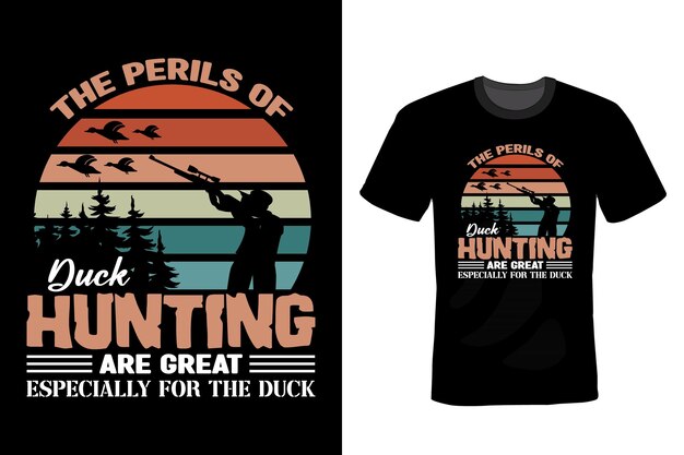 Hunting T shirt design typography vintage