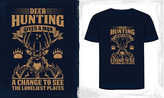 Vector hunting t shirt design