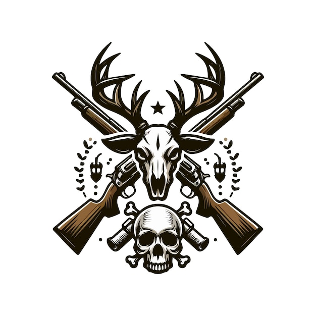 Hunting t shirt and logo design