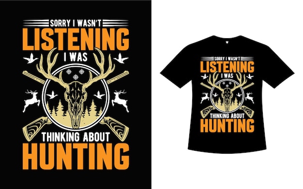 Hunting Tshirt Design Template Vector Image