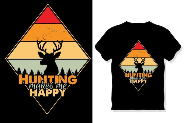 Vector hunting tshirt design vintagehunting typography and eye catching tshirt design