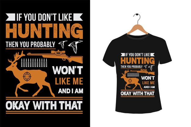 Vector hunting tshirt design