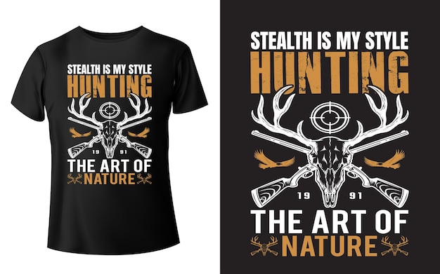 Vector hunting tshirt design