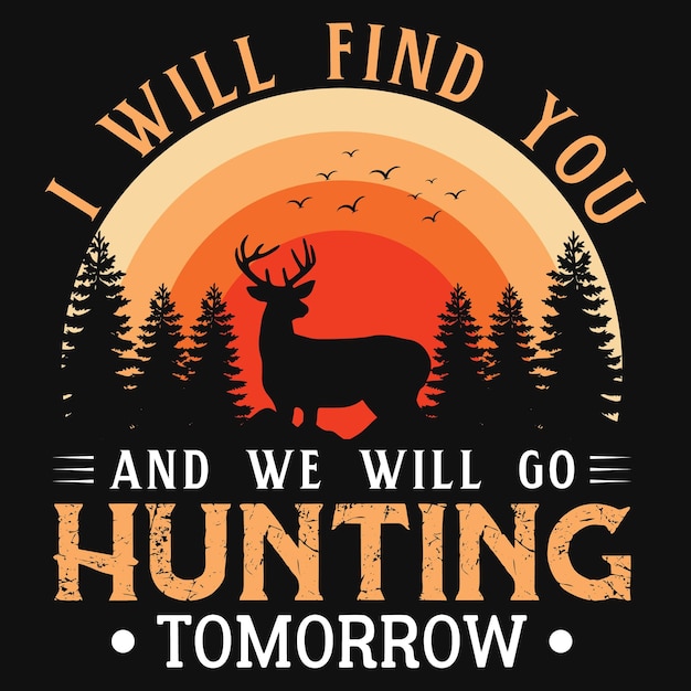 Hunting tshirt design