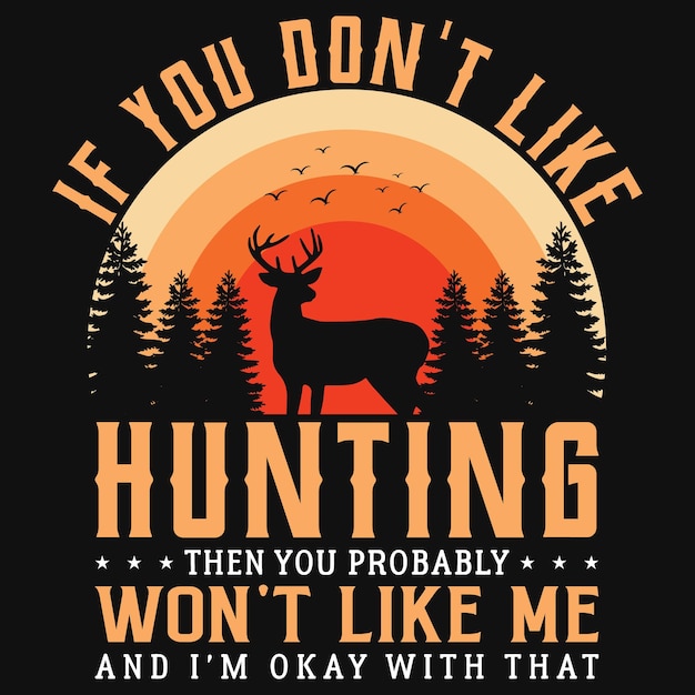 Hunting vintage tshirt design