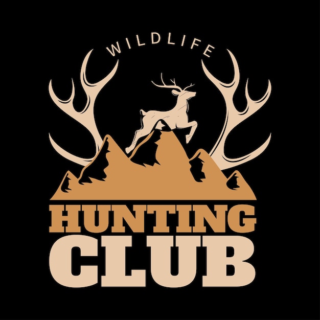 Hunting Wildlife vector Tshirt design