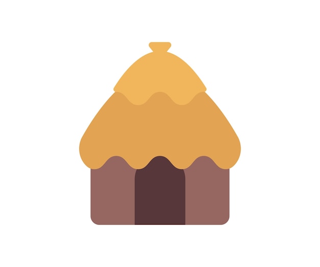 Hut Vector Isolated Emoticon Hut Icon