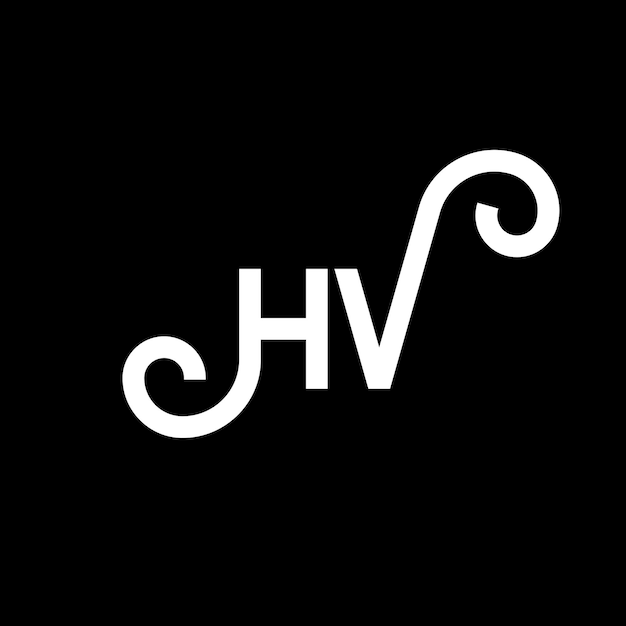 HV letter logo design on black background HV creative initials letter logo concept hv letter design HV white letter design on black background H V h v logo