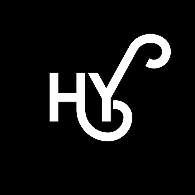 HY letter logo design on black background HY creative initials letter logo concept hy letter design HY white letter design on black background H Y h y logo