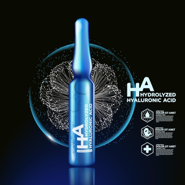 Hyaluronic acid ampoules Serum Skin Care Cosmetic