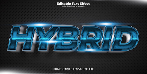 Hybrid Editable text effect in modern trend style