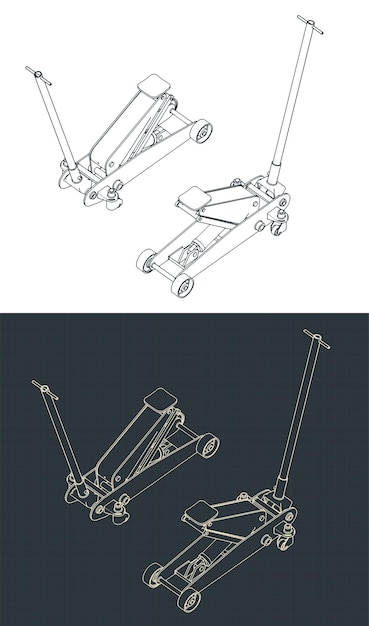 Hydraulic Car Jack Isometric Drawings