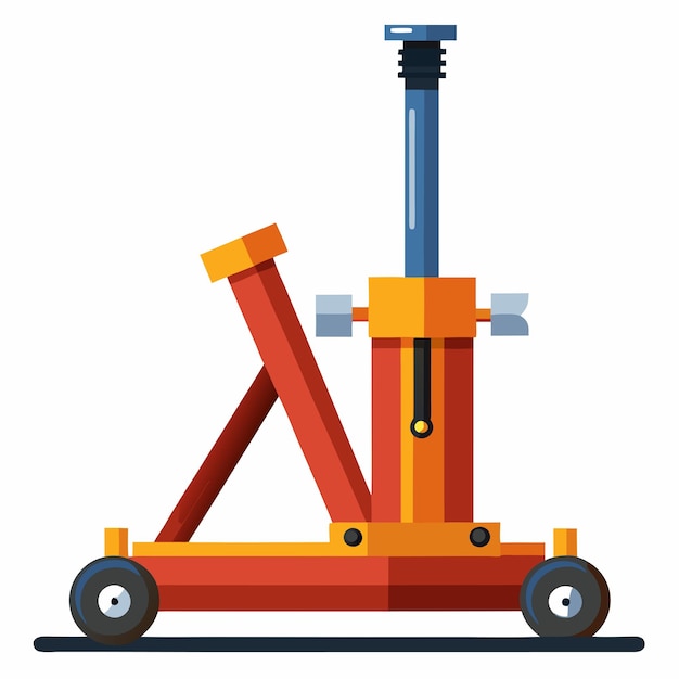 Vector hydraulic jack vector design essential lifting equipment illustration