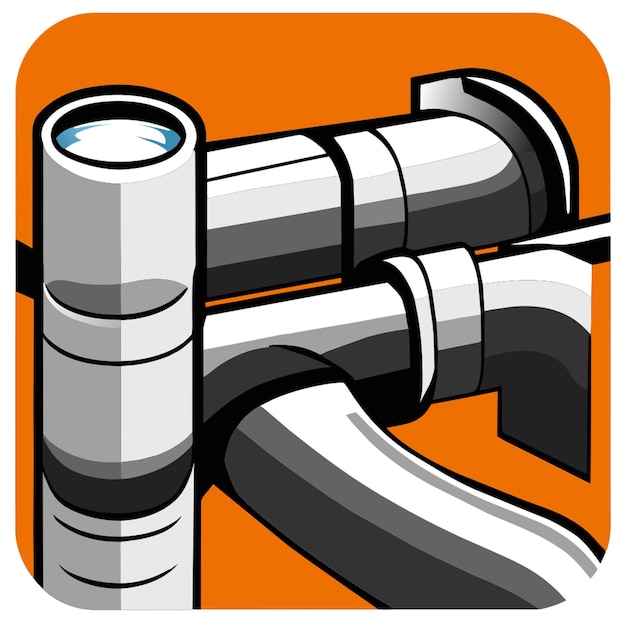 Vector hydrodynamics energy loss in pipe systems vector illustration flat 2