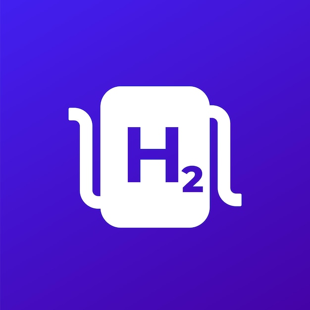 hydrogen power system icon h2 energy source vector