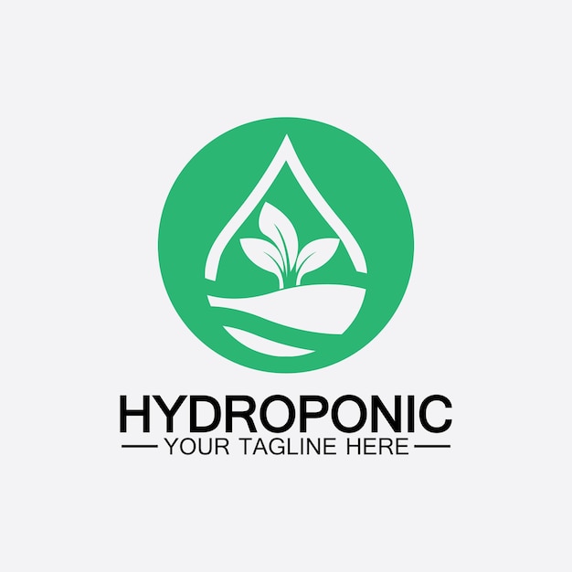 Hydroponic logo vector icon illustration design