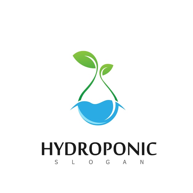 Hydroponic nature logo natural design symbol