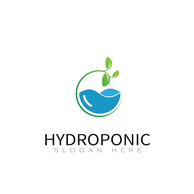 Hydroponic Vegetable Logo Design Vector