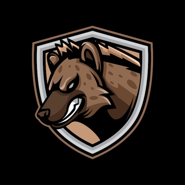 Hyena Head Mascot Logo Illustration