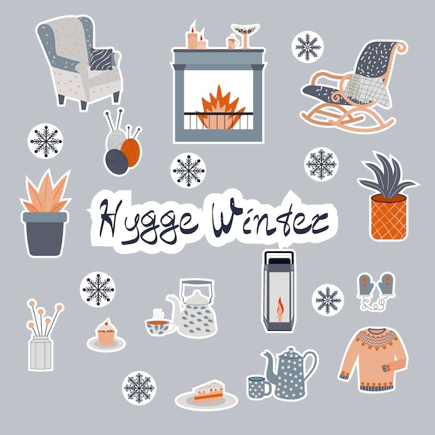 Hygge sticker set