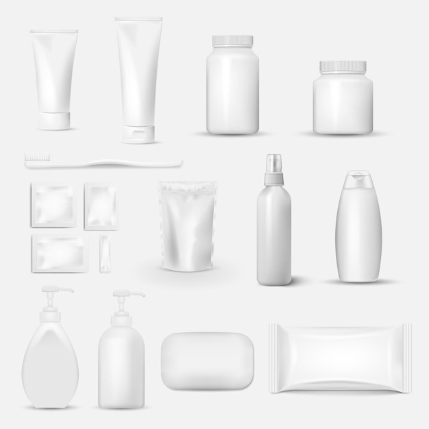 Hygiene, Cleaning set isolated on white background. Vector illustration. Eps 10.