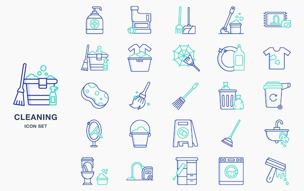 Hygiene and Cleaning vector set