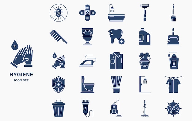 Hygiene and Cleaning vector set