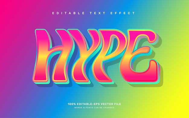 Hype groovy editable text effect template