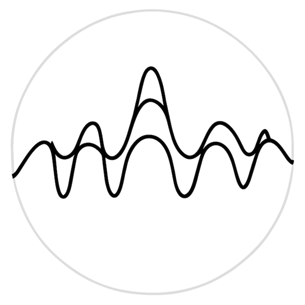 hyper dot line wave vector illustration line art