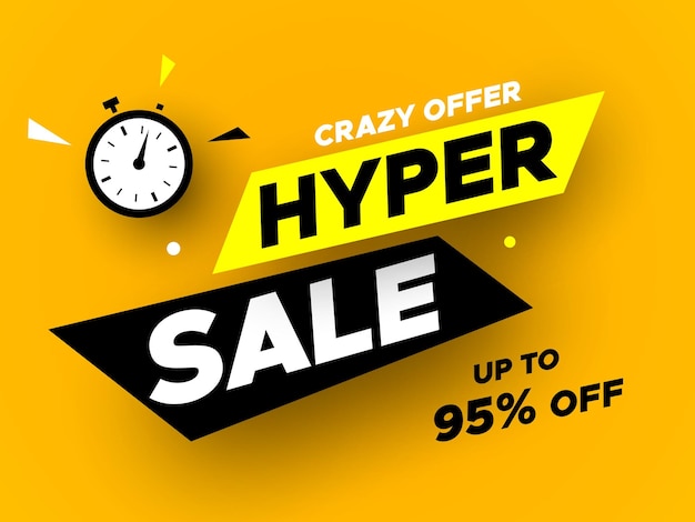 Hyper sale banner Vector illustration