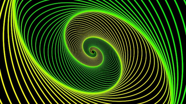 Hypnotic green and yellow spiral Swirl hypnotize spirals vertigo geometric illusion