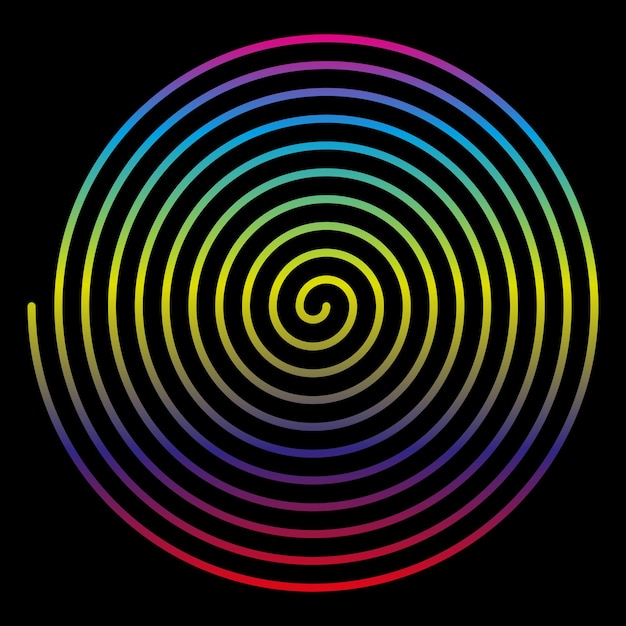 Hypnotic spirals background radial colorful gradient optical illusion