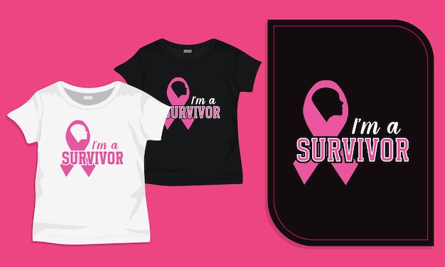 Vector i am a survivor breast cancer tshirt