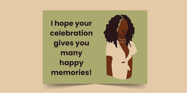 I hope your celebration gives you many happy memories, Birthday Card for African Women