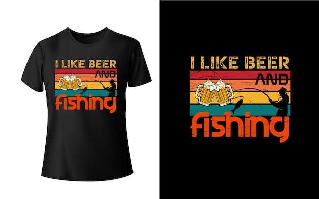 I like beer and fishing tshirt for fisherman