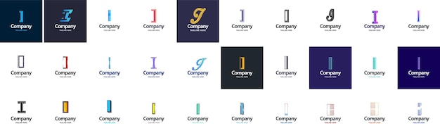 I Logo Collection 30 Business logo collection for financial company or Design agency Vector Brand Illustration