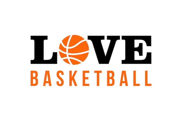 I love basketball. Design pattern on the basketball theme for greeting card