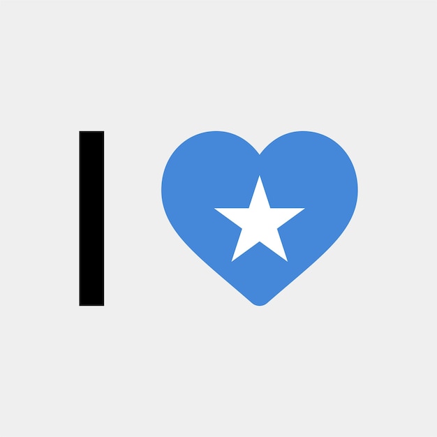 I Love Somalia Country Heart vector illustration