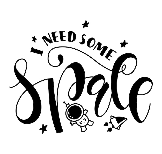 I need some space black vector illustration isolated on white background