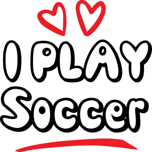 Vector i play soccer svg