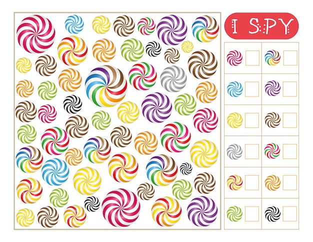 I spy game for kids Counting practice activity for preschool Seek and find game for children