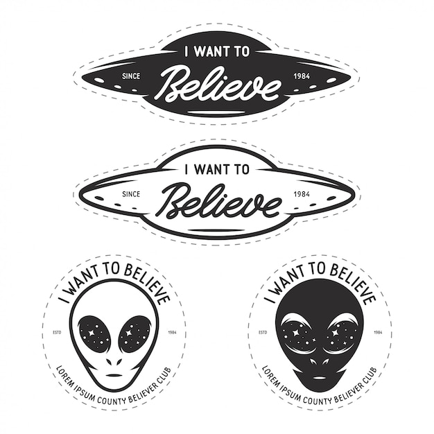 Vector i want to believe patches set