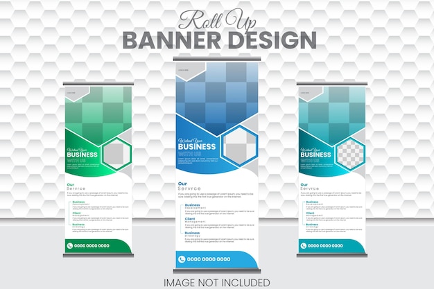 Vector i will design a professional roll up banner design