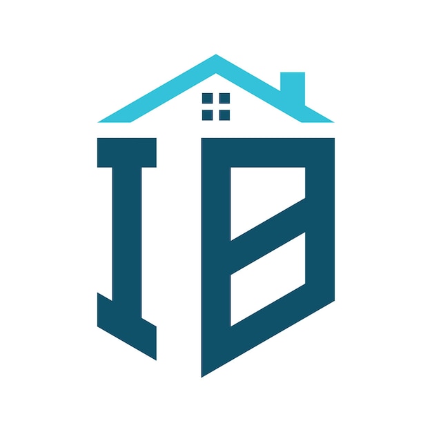 IB House Logo Design Template Letter IB Logo for Real Estate Construction or any House Related Business