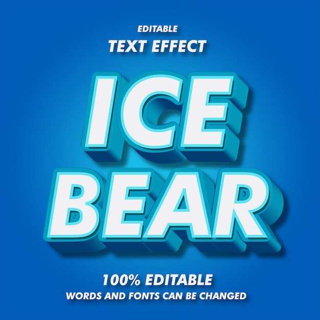 ICE BEAR TEXT EFFECTS